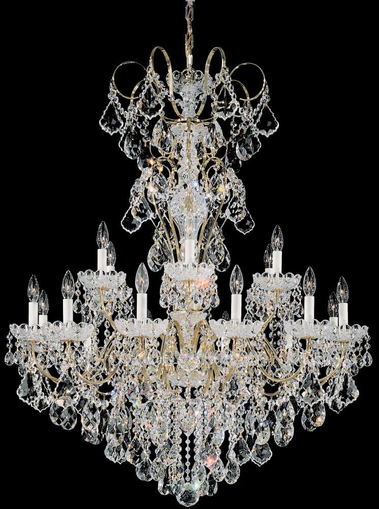 New Orleans 18 Light 120V Chandelier in French Gold with Radiance Crystal