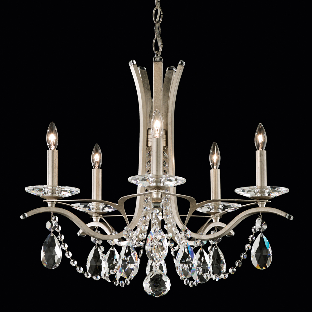 Vesca 5 Light 120V Chandelier in Etruscan Gold with Radiance Crystal