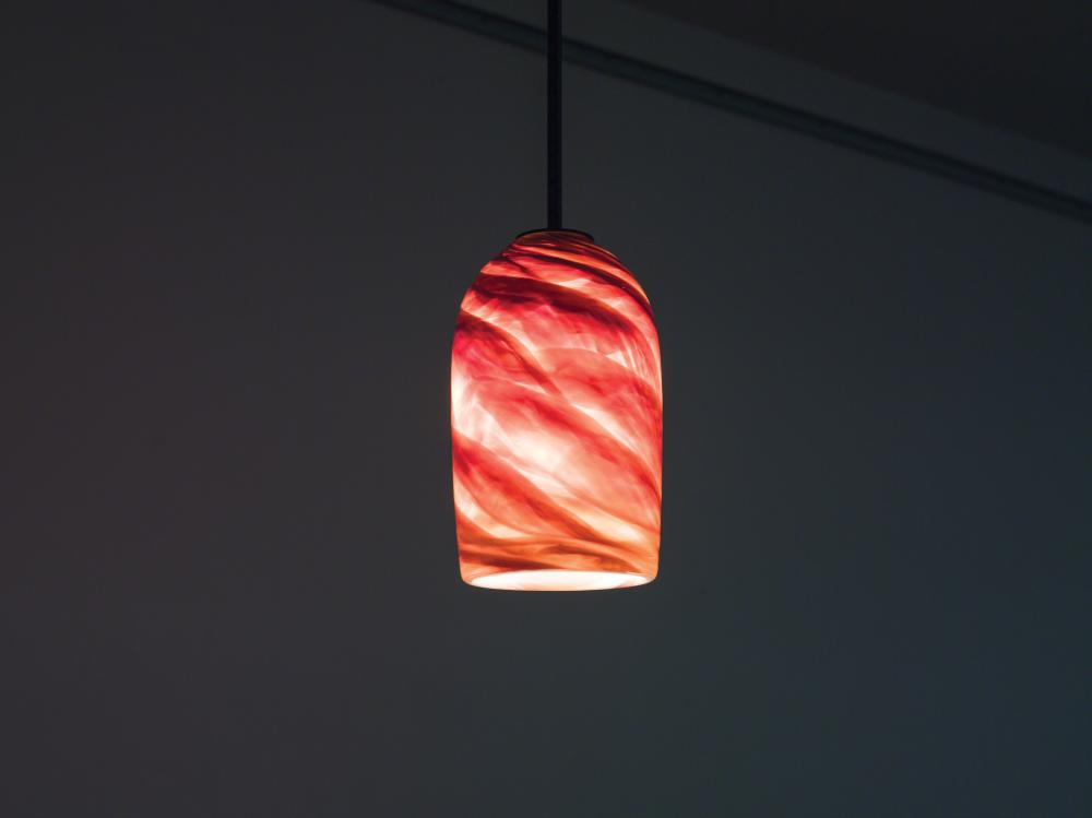 Rose Cylinder -  Pendant - Incandescent 35" OA Drop-Amber