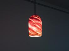WPT Design ROSE-CYL-AM-SV-35 - Rose Cylinder -  Pendant - Incandescent 35" OA Drop-Amber